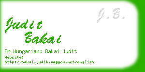 judit bakai business card